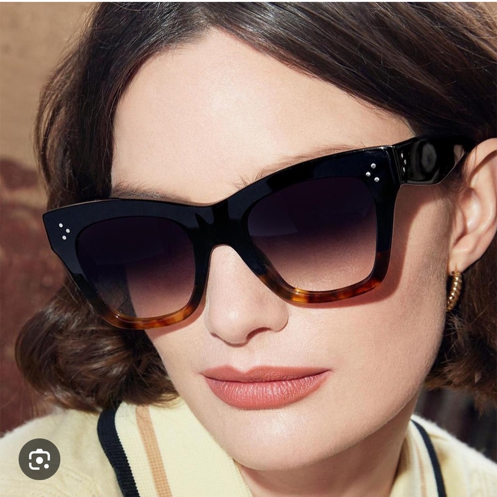 Celine Tortoise and Black Sunglasses